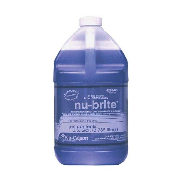 Nu Calgon 4291-08 Nu-Brite Alkaline Based Coil Cleaner 1 Gallon Limited Edition