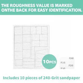 Bucasso Sanderpaper for Reciprocating Sander RSH-1000, 240 Grits 10pcs with Each 24 Pads (#240)