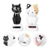 Solar Wobble Figures, Solar Dancing Cat, Bobble Head Cat Ornaments,