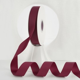 MEEDEE Burgundy Grosgrain Ribbon - 1 Inch, 50 Yards Per Roll, Thick & Thin, for Hair Bows, Crafts & Sewing
