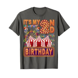 It's My 2nd Birthday Circus Carnival Birthday Party Decor T-Shirt
