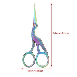 Embroidery Scissors Stork, Colorful Bird Scissors Crane Design Embroidery Scissors Scissors Stork Shears Scissors, Stork Scissors for DIY Embroidery, Crafting & Sewing