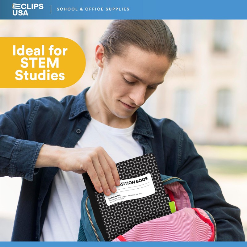 VEEBOOST Composition Notebooks, Quad Ruled, Graph Paper Composition Notebook, Graph