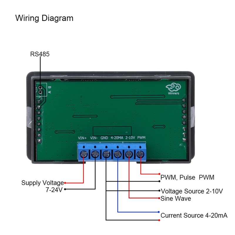 Pulse Adjustable Module,WSFG-06 4-20mA 2-10V PWM Sine Generator Without RS485