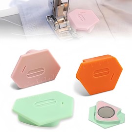 BCENG 3-Piece Magnetic Sewing Guide Sewing Machine Removable Magnetic Sewing Accessories for Sewing Machine Multifunctional Polygonal Seam Guide for Sewing Machine with Scale Universal Seam Guide