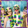 DECYOOL 48Pcs Mardi Gras Leis Bulk Set for Party Favors