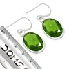 Jeweloporium 925 Silver Earring for Women Green Peridot Quartz Gemstone