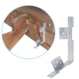 eoere 8 PCS Adjustable Stair-Stringer Connector, Tie Straps Bracket, Galvanized Steel Thickness 1/16"(18 Gauge)