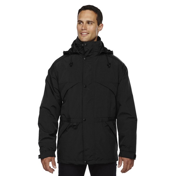 North End Adult 3-in-1 Parka with Dobby Trim 2XL Black