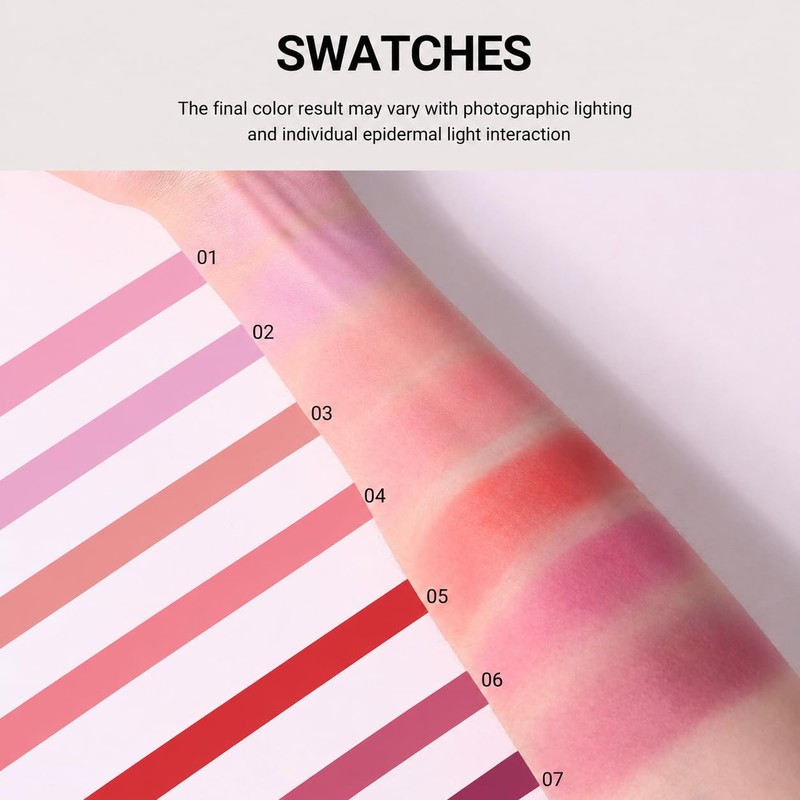 Blendable Powder Blush for Cheeks with Brush, Berry Muse
