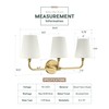 METWET Bathroom Light Fixtures, Brushed Gold Vanity Lights with Beige