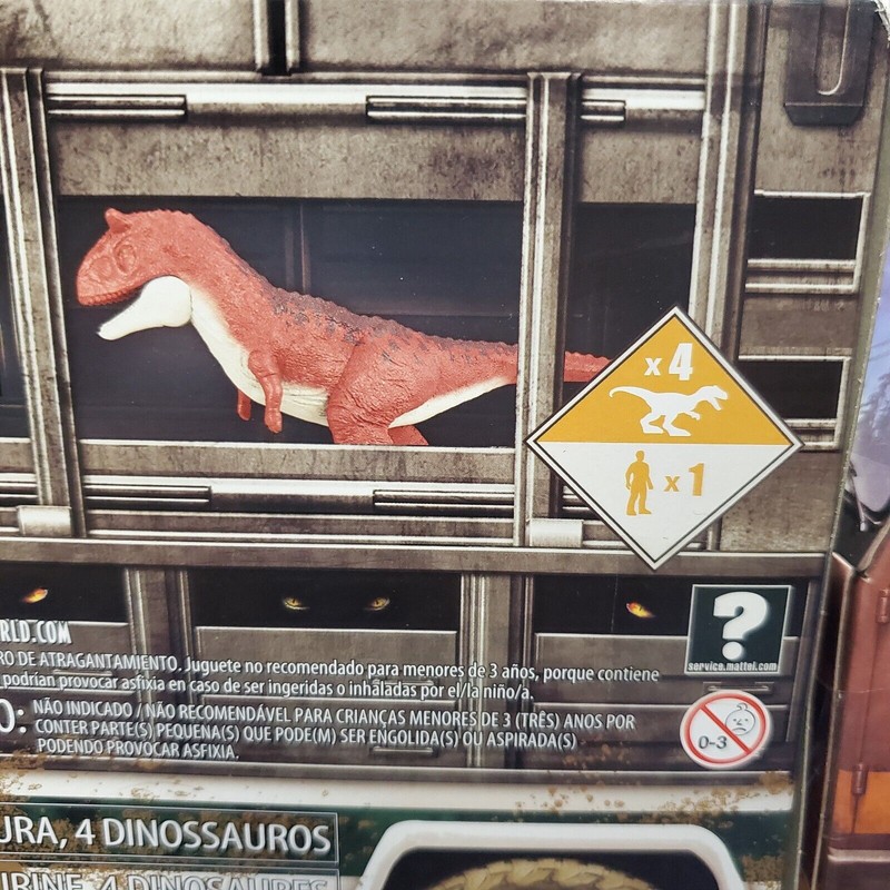 Mattel Jurassic World Lot Chaotic Cargo & Carnotaurus Clash Miniature