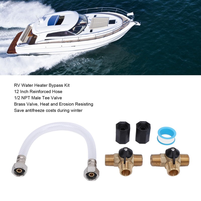 RV Water Heater Hose Kit, Bypass Winterizing Made Easy with