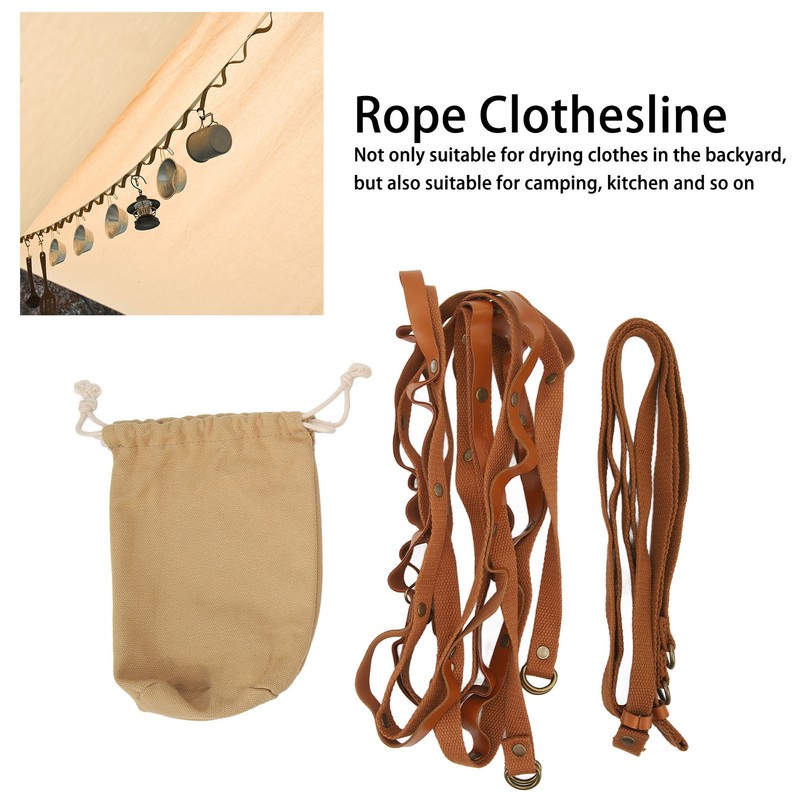 Camping Storage Lanyard 26 Hanging Hole Multifunctional Outdoor Clothesline for