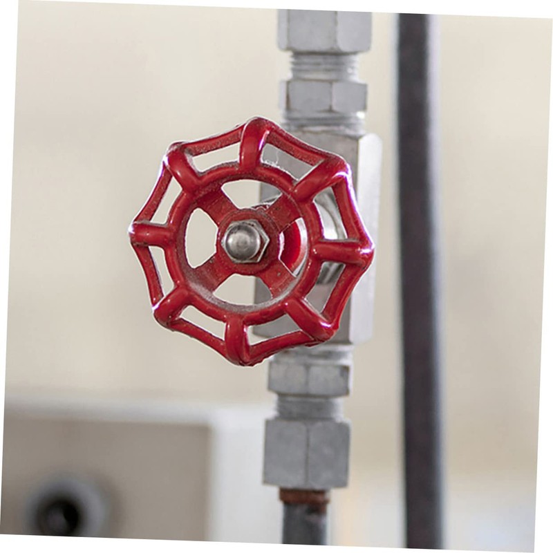 Operitacx Gate Valve Handle 5pcs Red Cast Iron Easy Opening