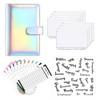 A6 PU Leather Colorful Aurora Magnetic Buckle Budget Organiser Budget