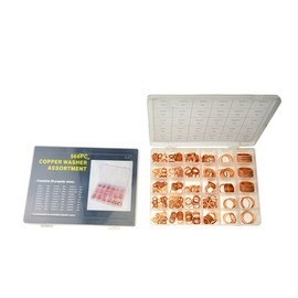 568pcs 30 Values Metric Copper Flat Ring Washer Gaskets Assortment Kit