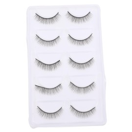 Baluue 5pairs Natural False Eyelashes for Daily Use Comfortable and Lightweight for Parties Weddings and Photoshoots Style