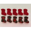 Christmas Stocking 10pc Fabric Applique Embellishments