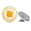 Ivory Coast Round Metal 0.75" Lapel Pin Hat Shirt Pin