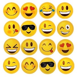 100pcs Small Yellow Smiley Face Laughing Happy Smile Designs for Scrapbook, Rewards Stickers Pack