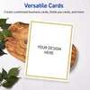 Avery Printable Rectangle Postcards, Rounded Corners, Gold Beads, 4.25" x