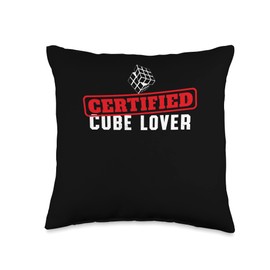 The Melting Cube - Competitive Speed Cubing Merch Puzzle Certified Speed Cubing Lover Vintage Youth Math Throw Pillow, 16x16, Multicolor