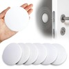 FAMLEAF 3.15" Large Wall Door Handle Stopper, 8PCS White Self