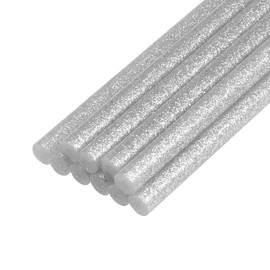 uxcell Mini Hot Glue Sticks for Glue Gun 0.27-inch x 4-inch Silver Grey Glitter 10pcs