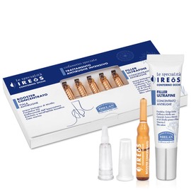 Helan IREOS - Skincare Set for Intensive Anti-Wrinkle Treatment with Eye Cream, Concentrated Anti-Wrinkle Filler 10ml + Deflating & Illuminating Face Serum in Vials for Dark Circles 8ml, Made in Italy