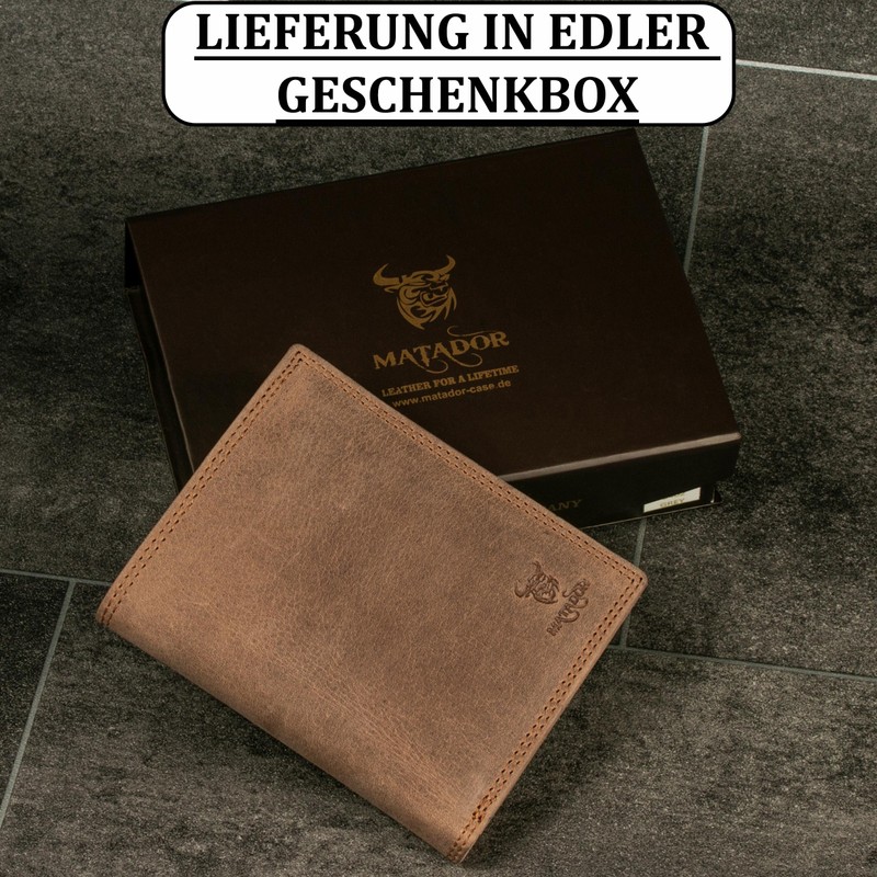 MATADOR 6402 Men's Unisex Wallet Women, light brown, Vintage