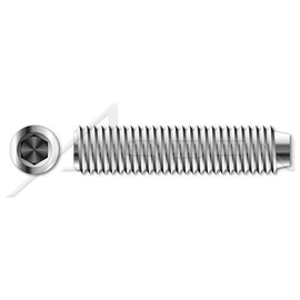 (800 pcs) M3-0.5 X 6mm, DIN 913 / ISO 4026, Metric, Hex Socket Set Screws, Flat Point, A2 Stainless Steel