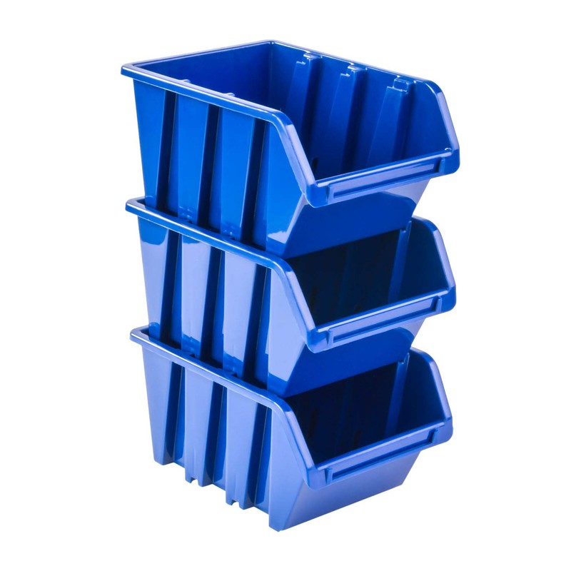 PAFEN Set of 50 x Stacking Boxes NP4 Blue Storage