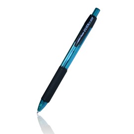 Pentel NEW 12-PACK Pentel Click-N-Go Ballpoint Pens BLACK INK Blue Barrel 1.0mm BK450C