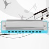Blues Harmonica 10‑Hole Mouthorgan Eb Key ABS Resin Comb Beginner