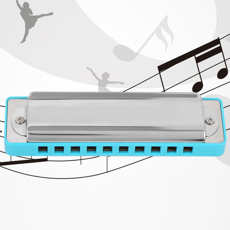 Blues Harmonica 10‑Hole Mouthorgan Eb Key ABS Resin Comb Beginner