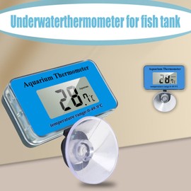 Tank Thermograph Aquarium,Accurate Digital Aquarium Temperature Meter - LCD Display Terrarium Water Temperature Test for Fish, Axolotl, Turtle Or Aquatic