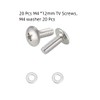 QLXHBOT Vesa Screws M4x12mm, 20 Pcs TV Screws,20 Pcs M4