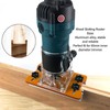 Woodworking Router Base with Transparent Cover Milling Cutter Slotting Bracket