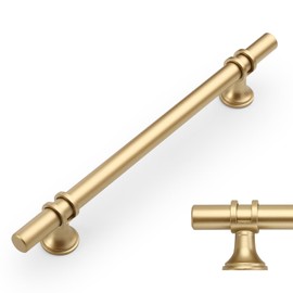 Amerdeco 10 Pack Matte Gold Cabinet Pulls 6.3 Inch(160MM) Hole Centers Kitchen Cabinet Handles Cabinets Hardware Drawer Pulls ZH0058