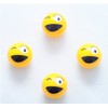 4 x Valve Caps Ball Winking Winking Face Yellow Valve