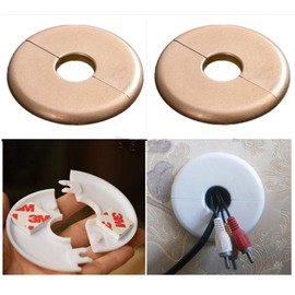 Wall Flange Easy Installation Plastic Radiator Escutcheon Water Pipe Drain Line Cover Collar Wall Snap-On Snap Hand Rail Base Trim Cover (A)