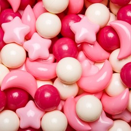 GOGOSO Ball Pit Balls Shapes Stars for Toddlers Ball Pit Play Tent, Baby Pool Water Toys, Kiddie Pool, Party Decoration, Photo Props, Stars+Moons Balls