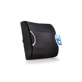 Maximex Cooling Back Support Cushion, Ergonomic Back Cushion with Effective Support Function for a Correct Sitting Position, Relieving Lumbar Cushion with Hot/Cold Pad & Attachment Strap