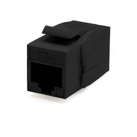 trueCABLE Cat6 Keystone Jack Coupler, Unshielded (UTP), PoE++ (4PPoE), UL Listed, ETL Verified, ANSI/TIA 568-2.D Cat 6 Performance Compliant, Female to Female RJ45 Couplers, Black, 12 Pack