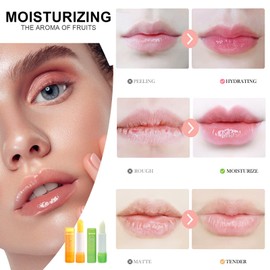 2PCS Lip Balm Set, Colour Changing Lipstick for Dry Chapped Cracked Lips Treatment, Moisturizing Soothing Hydrating Lip Repair Moisturizer Set, Make up Gift for Women Girls