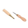 Leather Working Tools Set Log Color Curved Handle DIY Hand