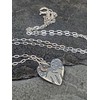 Sterling Silver and Bronze Mountain Range Stars Moon Heart Charm