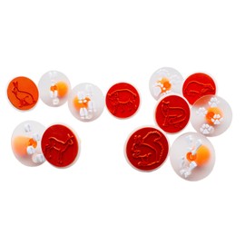 Eduplay 220034 Animal Trace Stamp Set of 12'' Nature Temple, Multi Colour