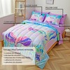ZUEXVOFY Purple Mermaid Bedding – Kids Comforter Sets for Girls,